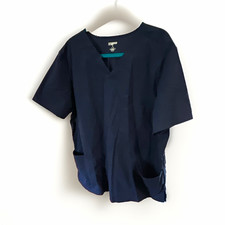 3 XL SCRUBSTAR Unisex Navy Blue Solid Scrub Tops  1 Pant XL Polyester Blend