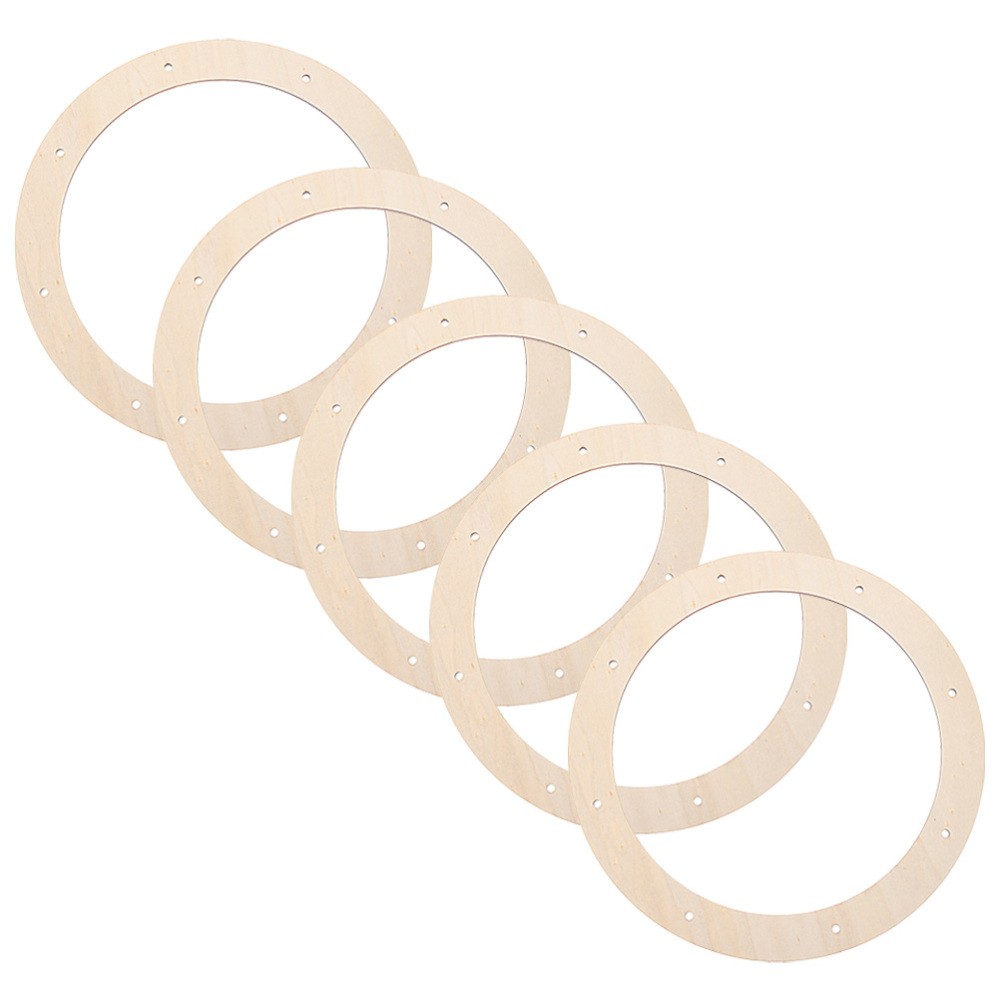 5 Pcs Reusable Wreath Kranzrahmen Aus Holz Holzkranz Bildet Kreis