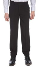 Calvin Klein Boys' Flat-Front Bi-Stretch Slim Fit Dress Pant, Black 8