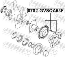 Mozzo ruota Assale anteriore 0782-GVSQA53F FEBEST per SUZUKI GRAND VITARA I