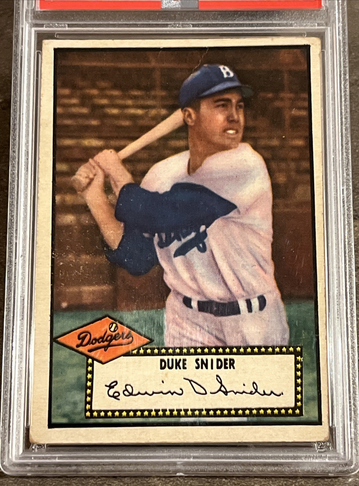 🟦🔥Duke Snider🔥🟦1952 Topps #37 HOF PSA 3 VG-EX CENTERED Dodgers BLACK BACK view 7