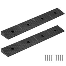 2 Pack Rubber Curb Ramp, 33069 lbs Load Capacity, 2 Inches Rise Height Heavy Dut