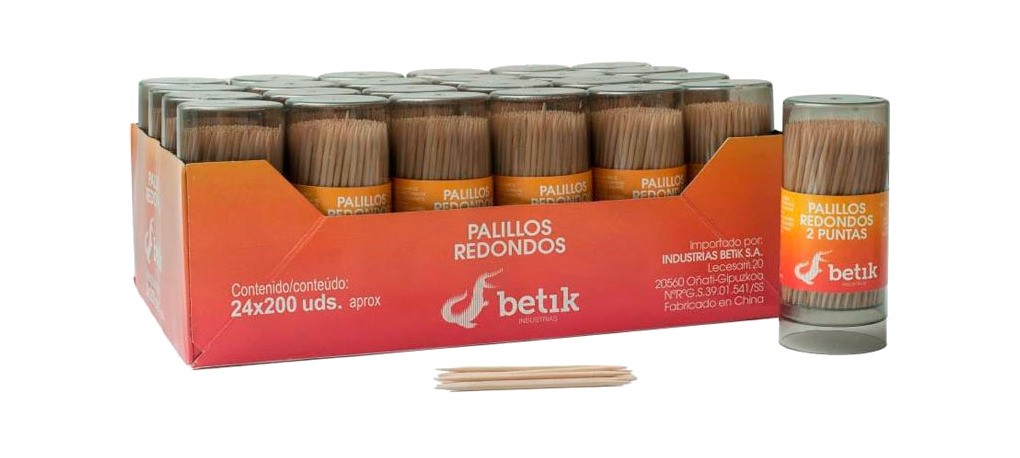 VARIOS Palillero redondo de palillos de 2 puntas 150-300