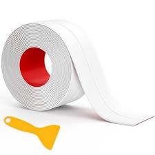 Caulk Tape, 1 Roll Self Adhesive Strip Waterproof, Caulking white