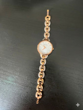 Bulova Womens Rose Gold Diamond Accent Mother of Pearl Dial Watch 98L207 A2