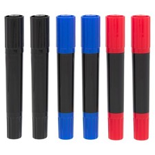 Jumbo Dual Tip 6pc Permanent Marker Set in Blue, Red, Black