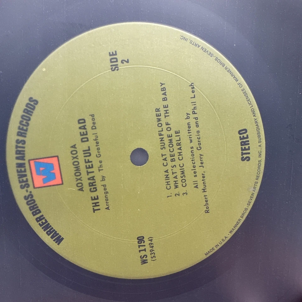 Grateful Dead - Aoxomoxoa - 1969 US 1st Press Green W7 (VG++) Ultrasonic Clean - Image 3 of 4