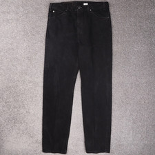 Vintage Levi's 505 Orange Tab Paper Tag 38x34 Dark Wash Black Denim Jeans