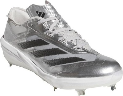 Adidas Mens Adizero Impact Silver Speed Baseball, Silver Metallic/Black/Grey, 12