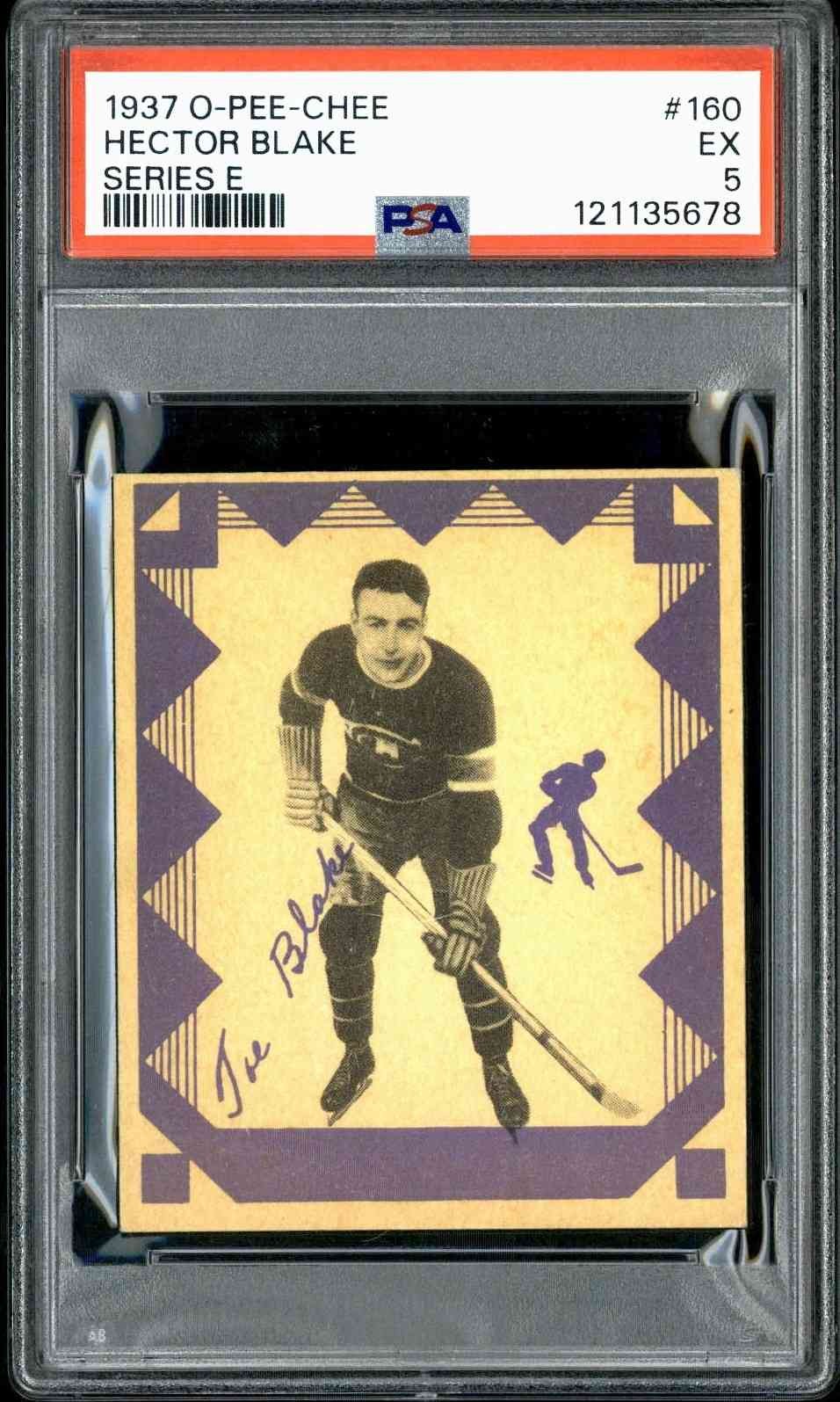 1937 OPC O-Pee-Chee #160 Hector Blake (Rookie Card) - PSA 5