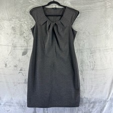 Spense Sheath Dress Women’s 10 Gray Zipper Shoulder Detail