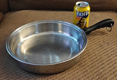Vintage CHEF'S WARE TOWNECRAFT 11''Skillet/Frying Pan 18/8 Stainless Pot Saucepan