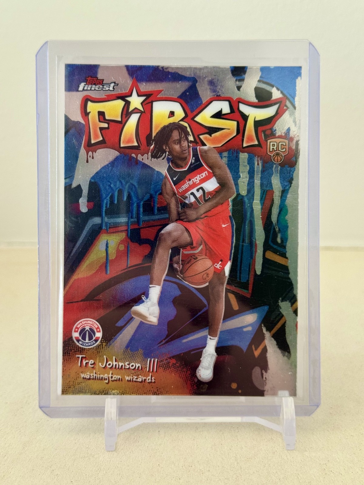 2025-26 Topps FINEST #F-6 TRE JOHNSON III First Insert WIZARDS RC Base