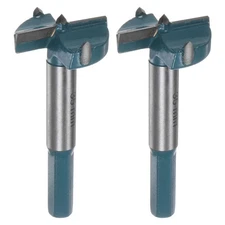 2pcs Forstner Drill Bit 35mm (1-3/8") Carbide Wood Hinge Hole Opener Hex Shank