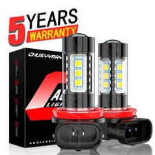 For Honda Civic LX Coupe 2-Door 2006-2023 Pair LED Fog Lights 6000K White Kit