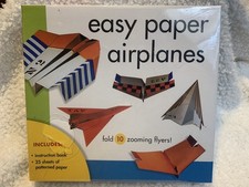 Easy Paper Airplanes Kit - instruction book and 25 sheets of paper NIB