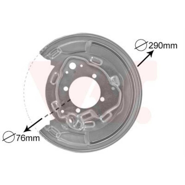 Van Wezel Spritzblech Bremsscheibe Hinten Links Passend FüR Toyota Avensis-image