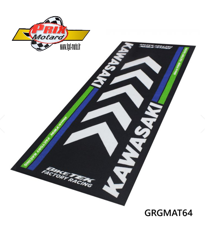 Tapis moto Kawasaki pour garage et atelier modèle de la Série 4