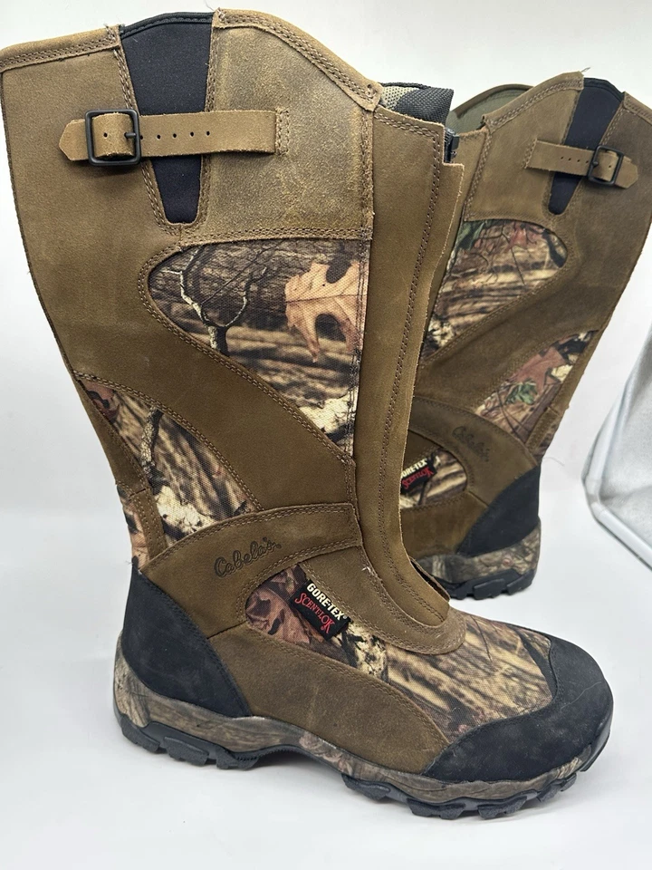 Cabelas 81-3618 Insulated Gore-Tex Camo Zip Up Hunting Boots Size 11.5 Scent-Lok - Image 2 of 4