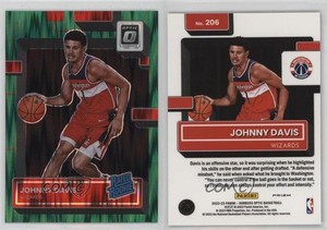 2022-23 Panini Donruss Optic Rated Green Shock Prizm Johnny Davis #206 Rookie RC