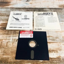 Super Huey II 2 Helicopter Flight Simulator (Commodore 64) 5.25" Disk - 1986