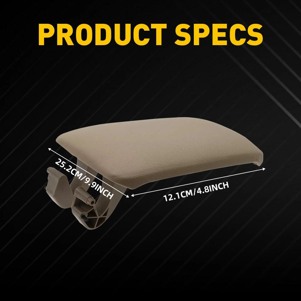 Tapa reposabrazos consola central cuero beige 8P0864245P H para Audi A3 8P 2003-2012 Foto 3 de 4