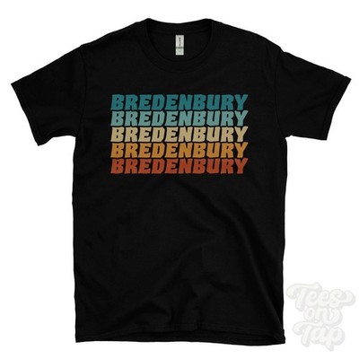BREDENBURY RETRO STYLE 5 LINES T-SHIRT bromyard herefordshire hometown uk