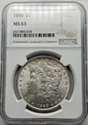 1888 $1 Silver Morgan Dollar Coin MS 63 NGC Certified