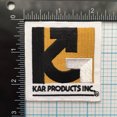 VINTAGE KAR PRODUCTS INC 2.5'' SQUARE IRON ON PATCH A1