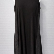 NWT Black sleeveless midi dress with glittery side panels