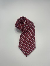 Vineyard Vines Tie Mens Silk Red Blue Whale 60 Long 3.5 Wide