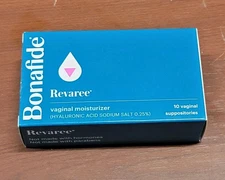 Bonafide Revaree Vaginal Moisturizer 10 Vaginal Suppositories Exp 11-30-2027 NEW