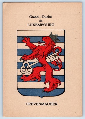 Grevenmacher Luxembourg Postcard Grand-Duche Lion Logo Grevenmacher c1910