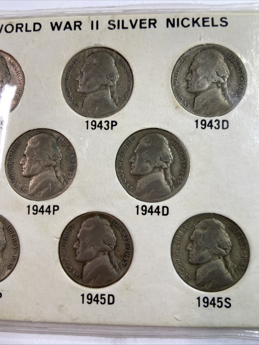 US Wartime Silver Nickels 11 Coin Set WW2 Plastic Case | eBay