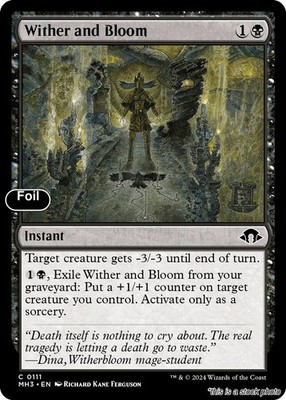 MTG Wither and Bloom [MH3 - 111] MP Foil