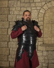 Mytholon Rikomer Torsor&uuml;stung Stahl Br&uuml;niert M Larp Mittelalter #15141