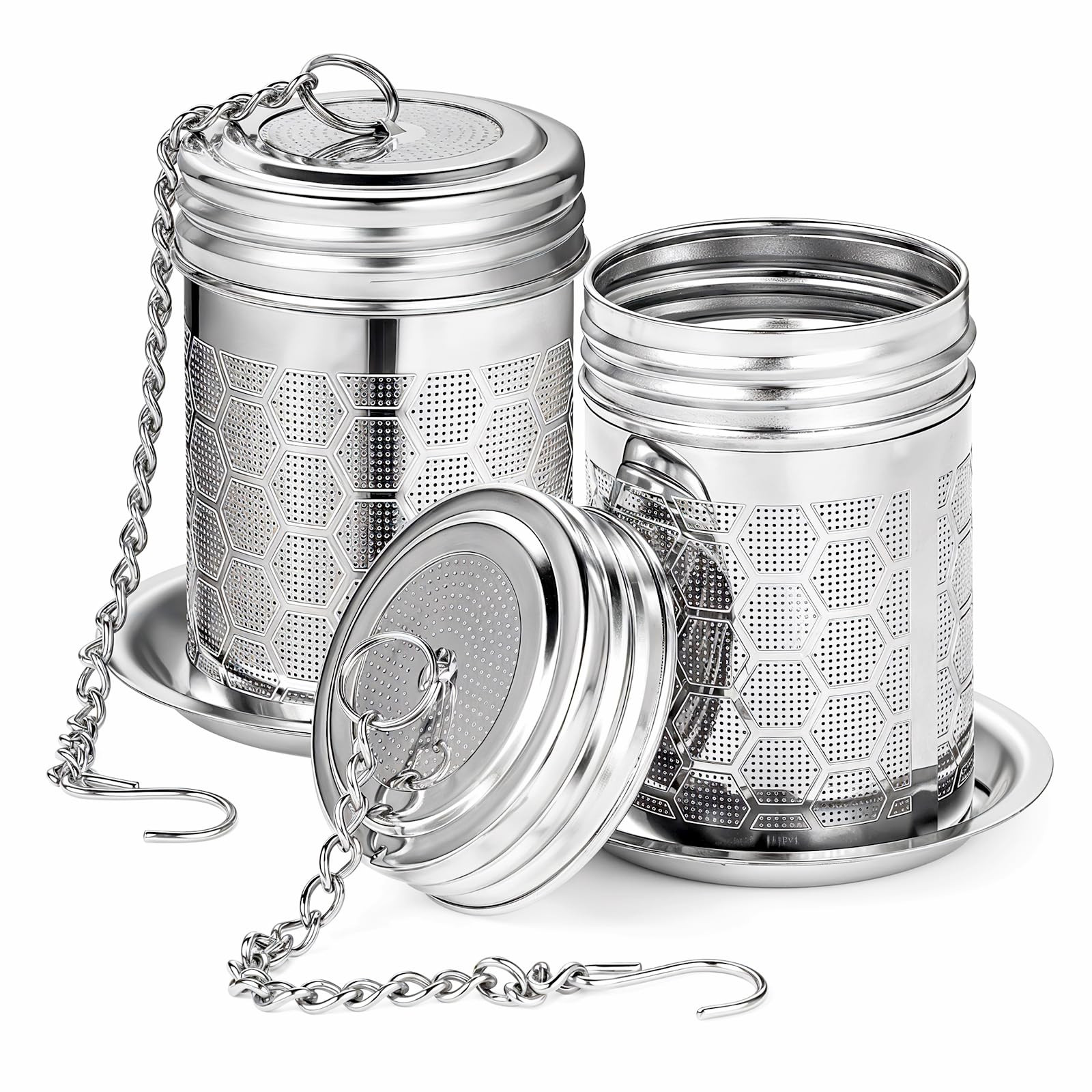 2 Pack 304 Stainless Steel Tea Infuser Strainers for Loose Leaf Tea