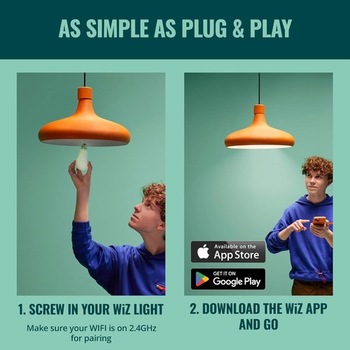 3PACK WiZ LED Smart Light Bulbs Sunset to Sunrise Motion Detection A19 60W E26 - Picture 7 of 8