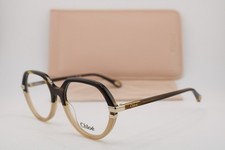 NEW CHLOE CH 0206O 004 BROWN HORN FADE AUTHENTIC EYEGLASSES 54-19