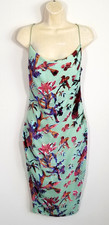 Pretty Little Thing Women Size 0 Multicolor Bodycon Strap Dress Floral Birds