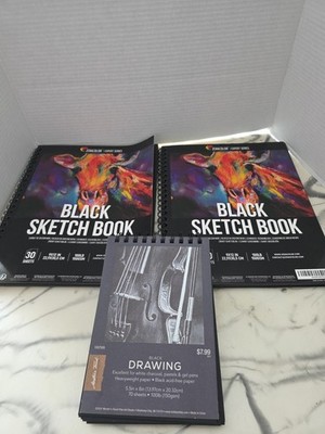 Zenacolor Black Sketch Books 30 Sheets  And Master's Touch Drawing Book 70 Sheet