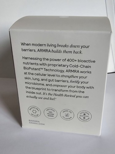 ARMRA COLOSTRUM HEALTH REVIVAL IMMUNE BARRIER SUPPORT 90 SERV. SUNGOLD APRICOT - Picture 5 of 10
