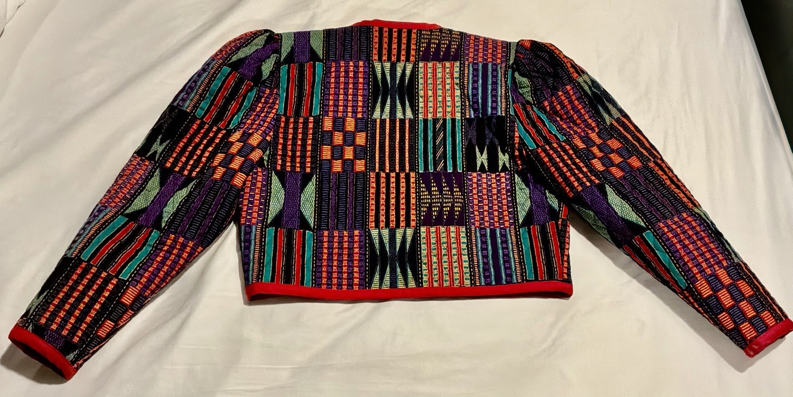 Vintage Stiles Patchwork Quilted Jacket Cropped O… - image 6