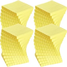 48 Pack 3840 Sheets Lined Sticky Notes 3X3 in Ruled Self Sticky Note Yellow