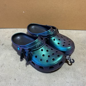 crocs iridescent clog black