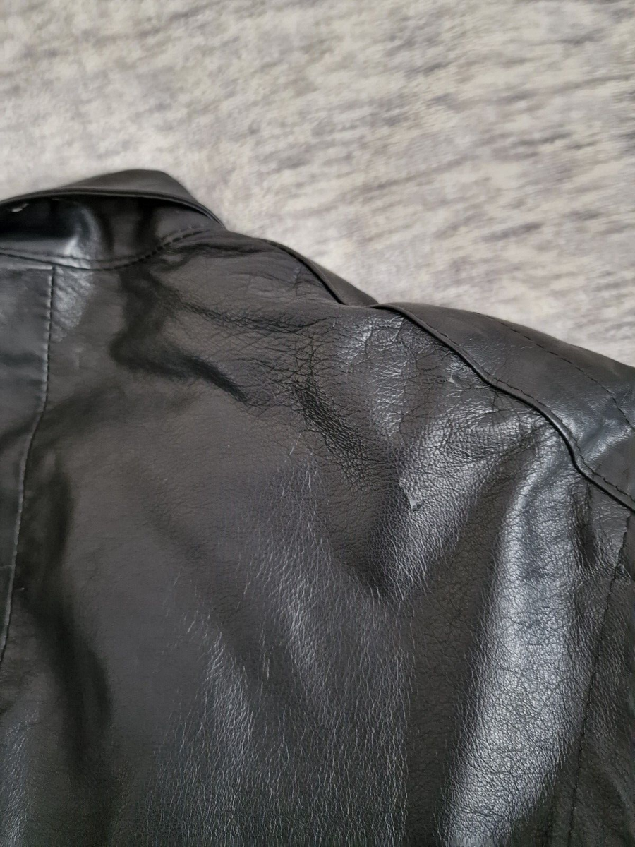Vintage Leather Bomber Jacket Mabu | eBay UK