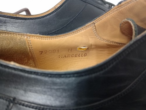 Bruno Magli Split Toe Oxford Black Leather Shoes 9.5 W Italy - Picture 9 of 9