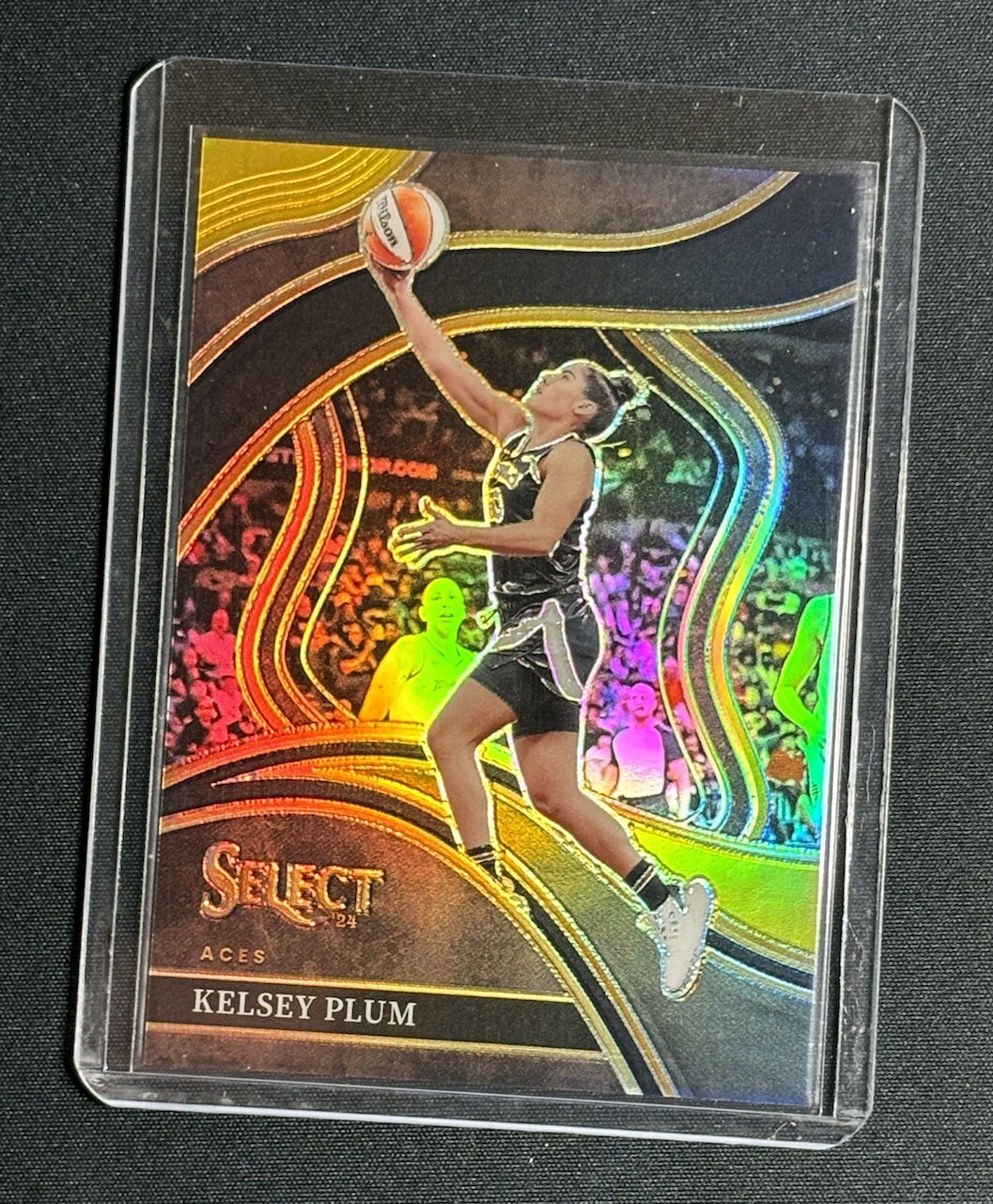 2024 WNBA Select Black Gold Prizm Kelsey Plum Courtside #1/5 SSP Aces
