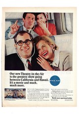 Pan Am Airline Ad Vintage 1960s Jet Age Travel Aviation Wall Art Decor 1965