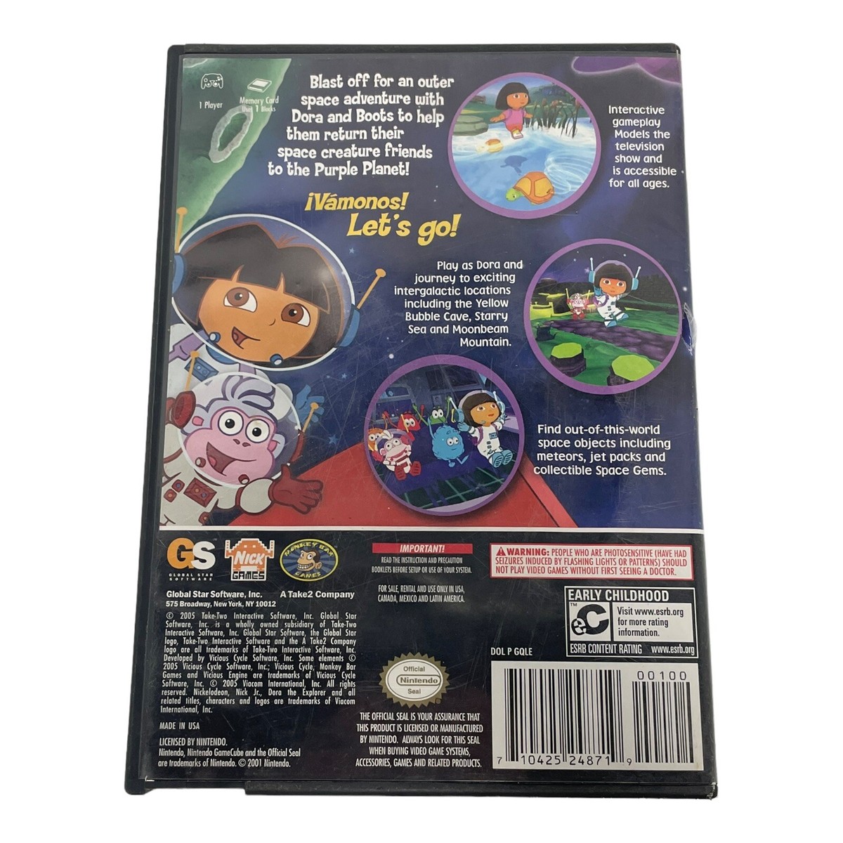 Dora the Explorer Journey to the Purple Planet (GameCube 2005) CIB